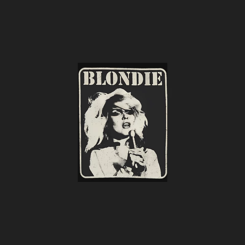 Vintage Black and White Blondie Band Promotional Poster Bucket Hat