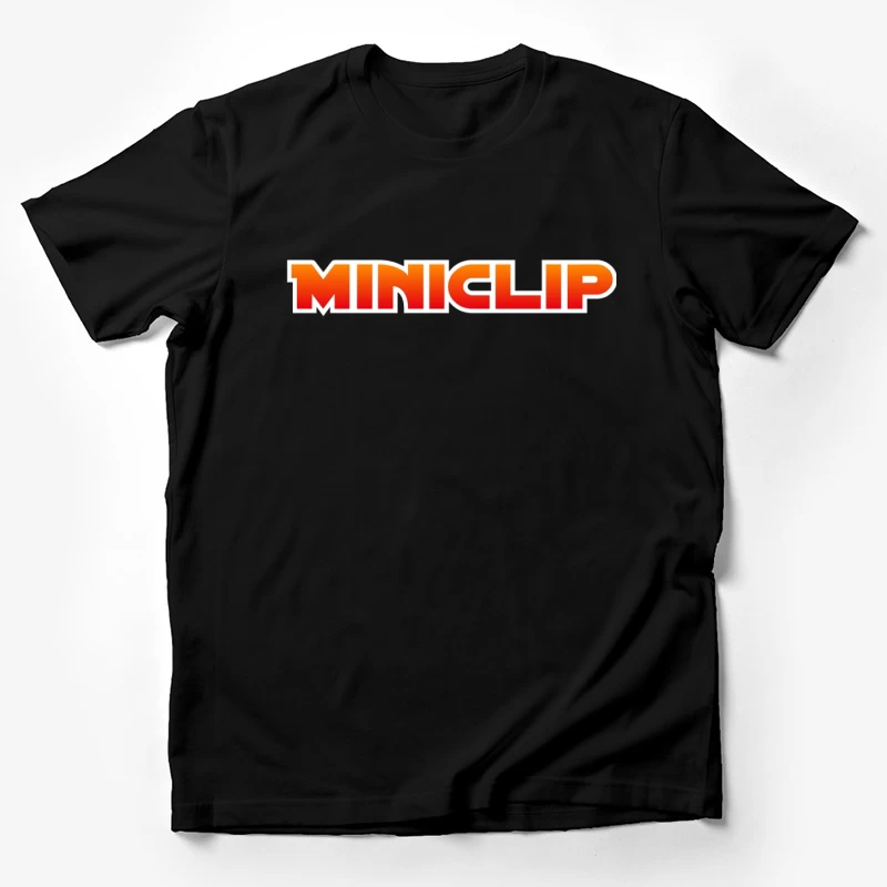 Miniclip Gaming Company Logo in Orange and Red Gradient Typography Male T-Shirt