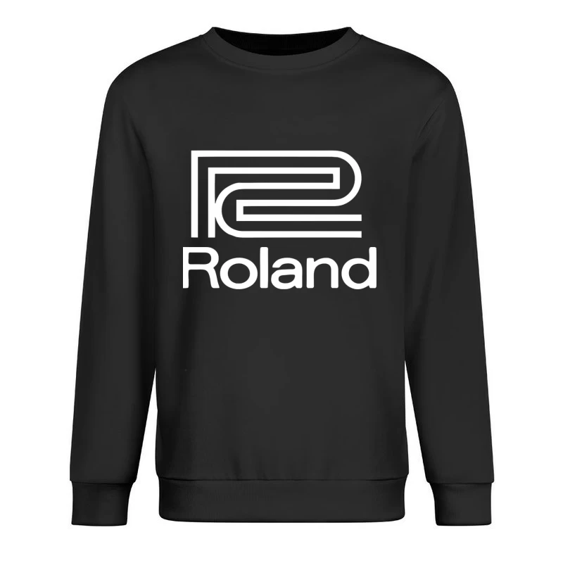 Roland Musical Equipment Brand Logo Outline Male Pullover Sweatshirt