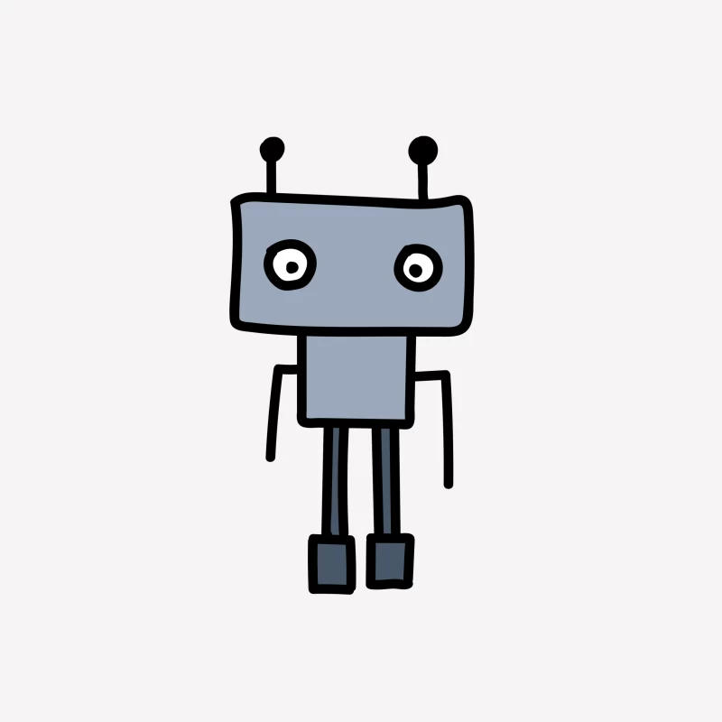 Illustration d'un robot cartoon Femme T-Shirt