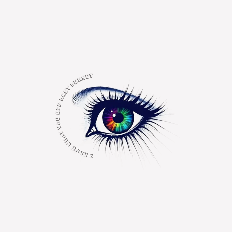 Mesmerizing Rainbow Eye Digital Art Male T-Shirt