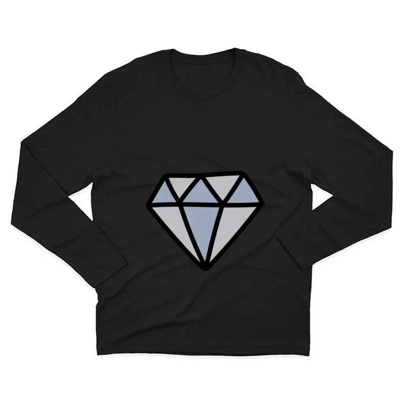 Icône de diamant stylisée Homme Manches Longues T-Shirt