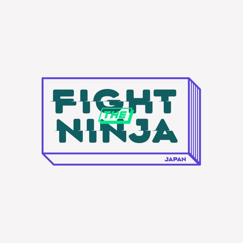 Kampf gegen den Ninja Logo Design Herren T-Shirt