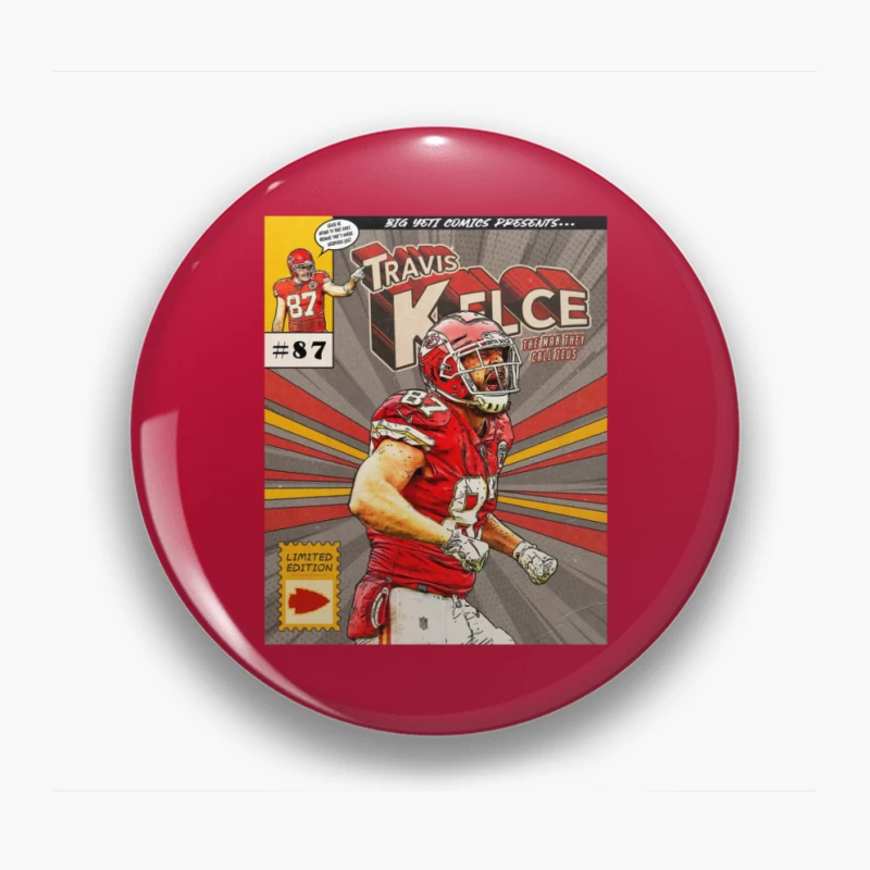 Football - Kansas City Chiefs - Comic Book Mockup - TRAVIS KELCE Pin