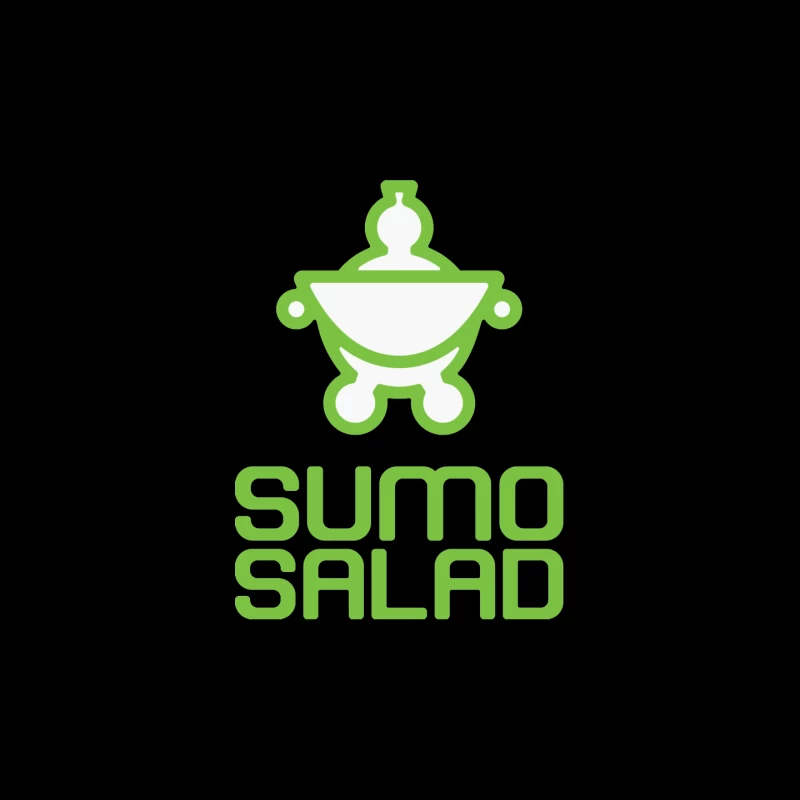 Green Minimalist Sumo Salad Restaurant Logo Mouse Pad