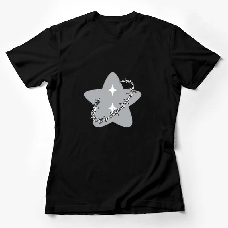 Étoile avec fil de fer barbelé Femme T-Shirt