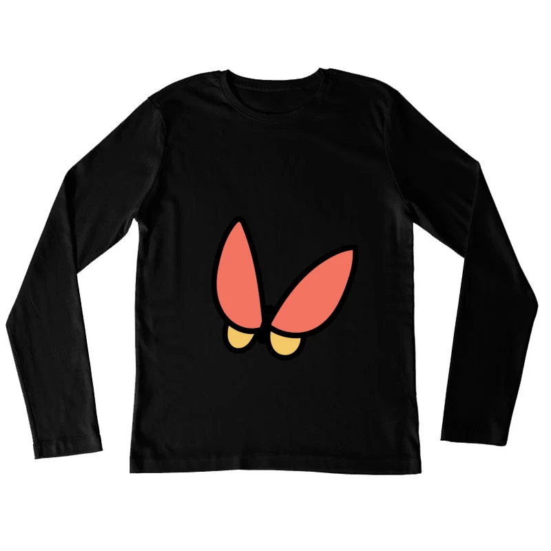 Papillon stylisé rouge Femme Manches Longues T-Shirt