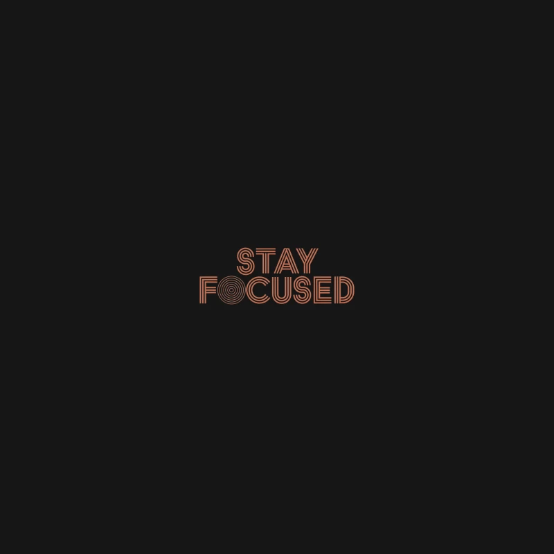 Minimalist Orange Typography: Stay Focused Motivation Desk Mat