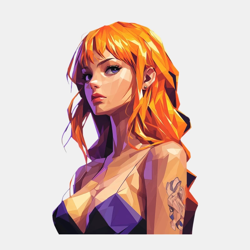 One Piece Nami Pop Art Portrait Male Tank Top