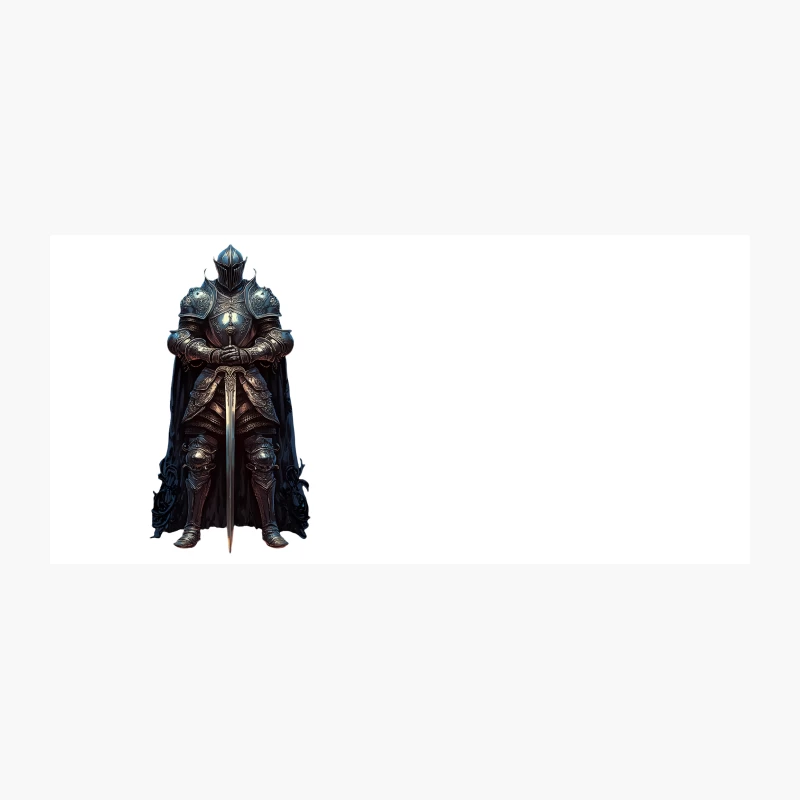 Medieval Knight in Dark Fantasy Armor Coffee Mug