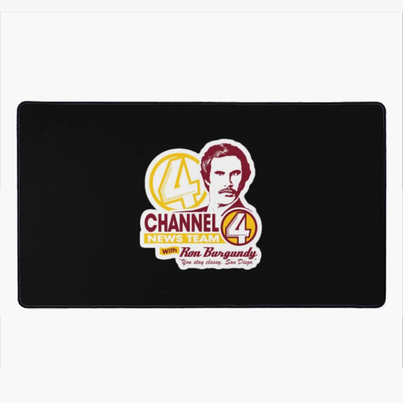 KVWN Channel 4 News Logo 3 Desk Mat