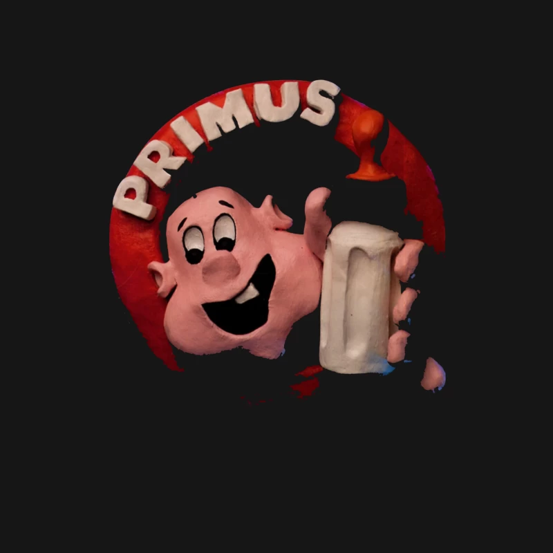 Vintage Primus Beer Mascot with Beer Mug Male Long Sleeve T-Shirt