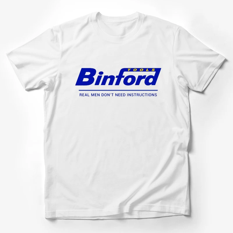 Binford Tools Company Logo with Bold Slogan Male T-Shirt