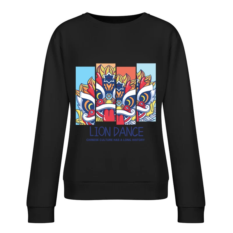 Traditioneller Löwentanz in der chinesischen Kultur Damen Pullover Sweatshirt