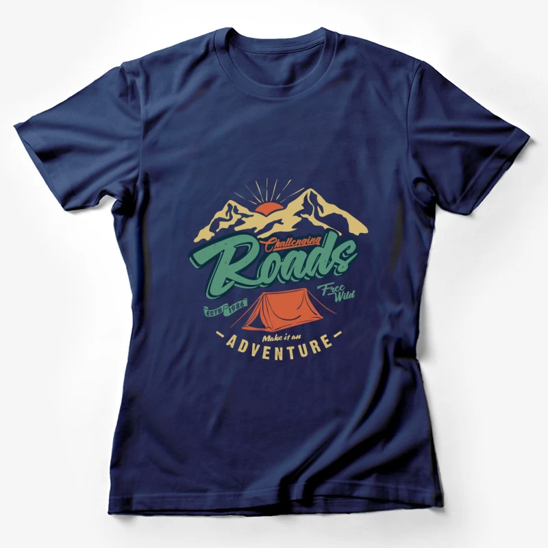 Abenteuer-Berglandschaft mit Zelten Damen T-Shirt