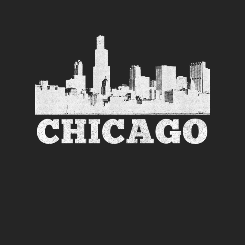 Chicago  Retro Style Faded Design Male Pullover Sweatshirt