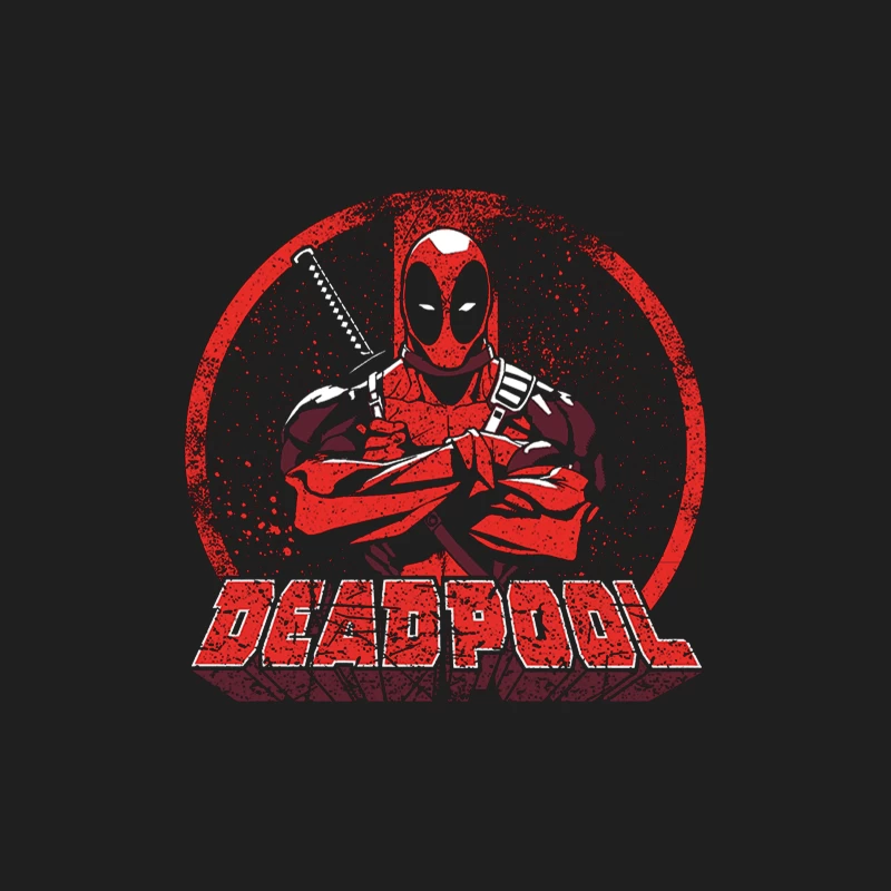 Deadpool: Marvel Superhero in Action-Packed Graphic Design Male Tank Top