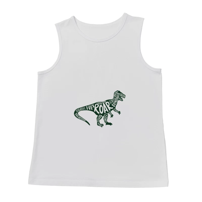 Dinosaure en typographie Homme Débardeur