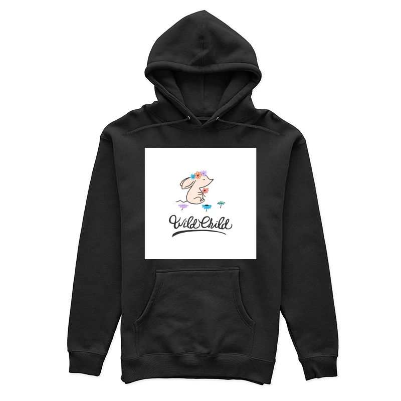 Lapin Enfant Sauvage avec Fleurs Femme Sweat à capuche