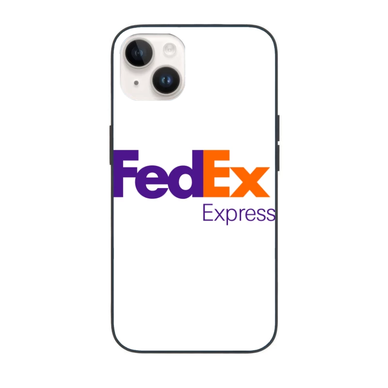 FedEx Express Corporate Logo Design in Purple and Orange iPhone Case