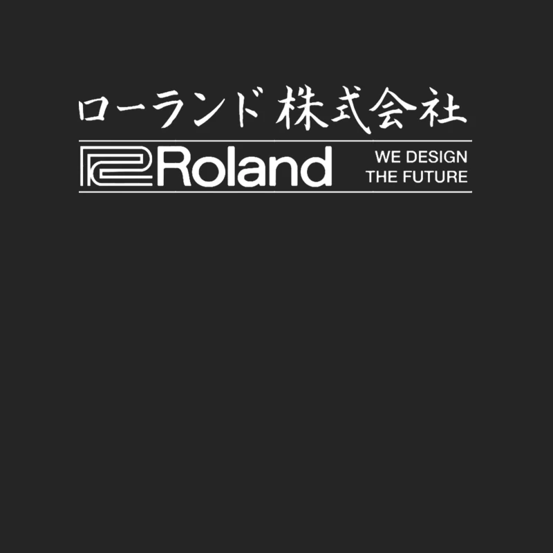 Roland Corporation Logo with Japanese Text and Design Slogan Male Pullover Sweatshirt