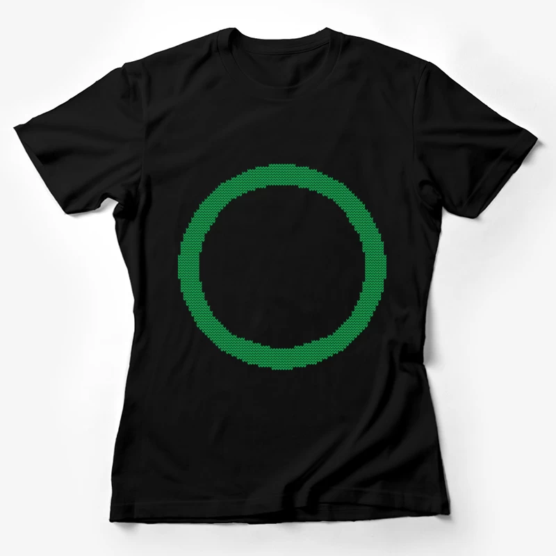 Cercle vert pixelisé Femme T-Shirt