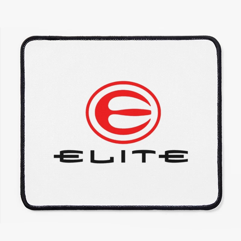 Elite Sports Brand Red and White Minimal Logo Mouse Pad