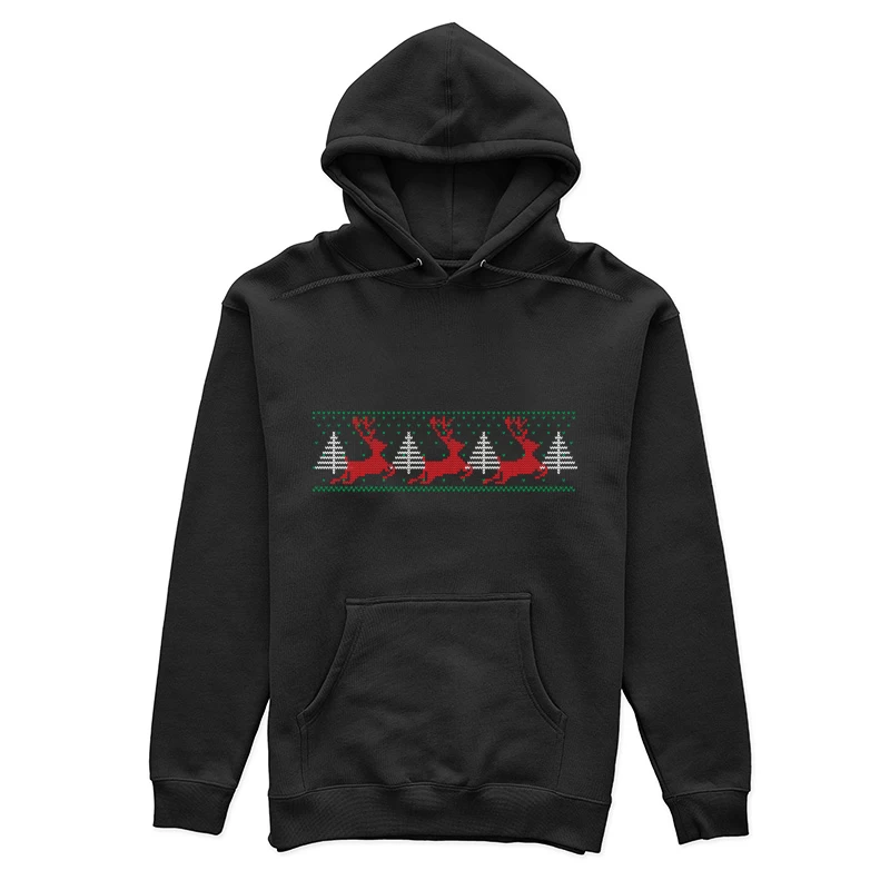 Motif de Noël avec rennes et arbres Femme Sweat à capuche