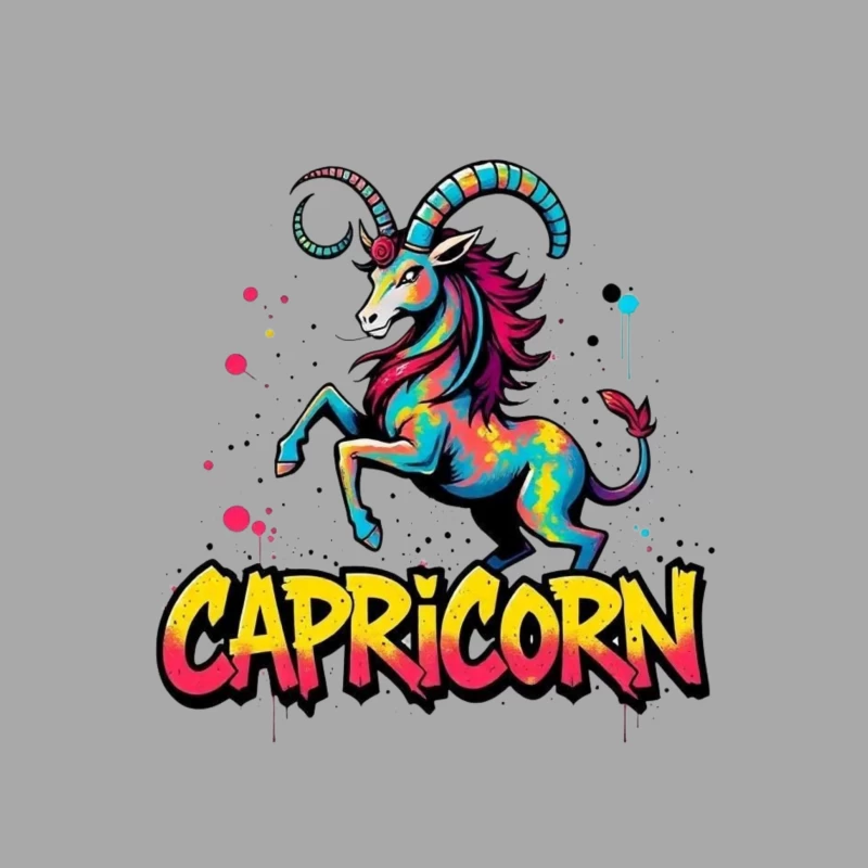 Vibrant Capricorn Zodiac Art Female Pullover Hoodie