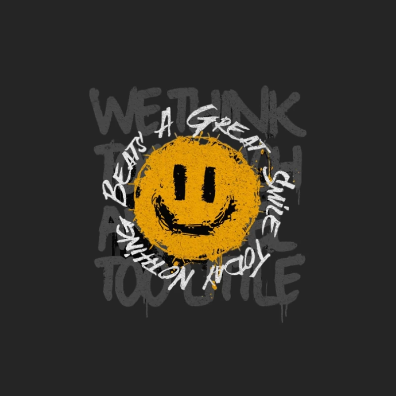 Lächeln Design mit motivierendem Text Herren Pullover Sweatshirt