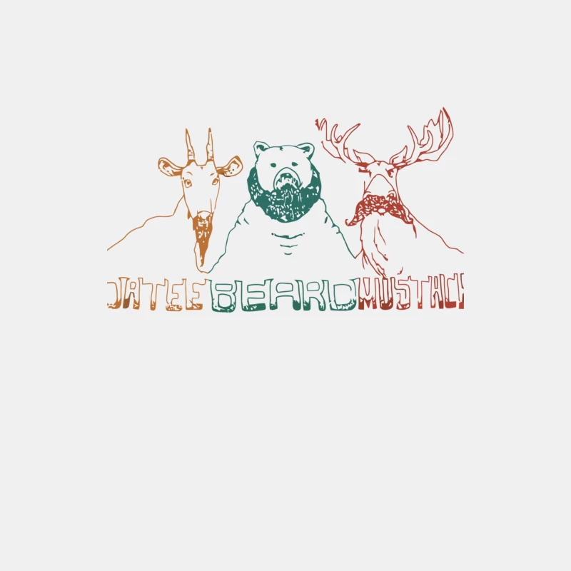 Whimsical Wildlife Trio with Typographic Element Male Tank Top