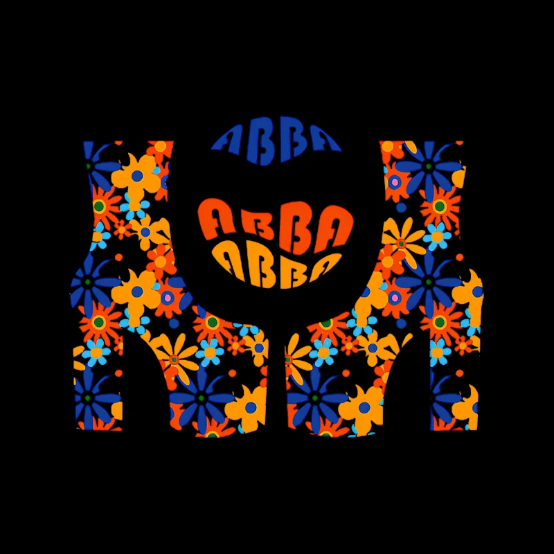 Abba Band Flowers Art Mouse Pad