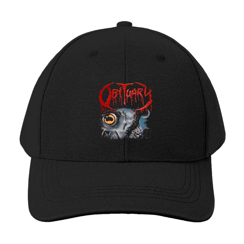 Obituary Slowly We Rot Red Baseball Cap