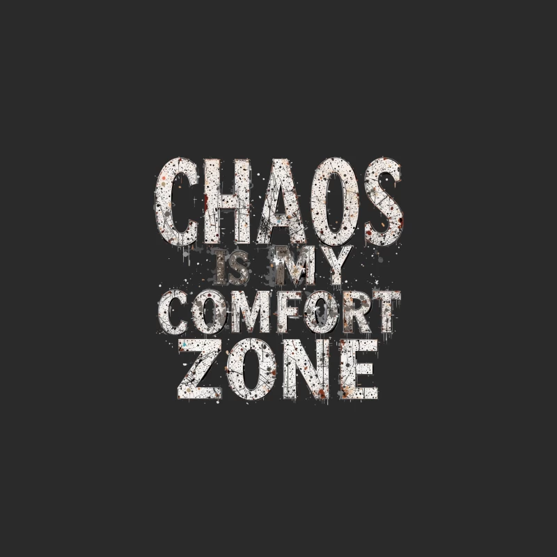 Chaos is My Comfort Zone - Motivational Typography Design Baseball Cap