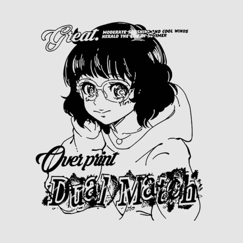 Mysteriöse Manga-Figur mit Brille Herren Pullover Hoodie