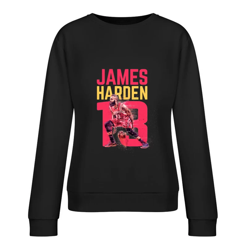 Basketballspieler James Harden Portrait Damen Pullover Sweatshirt