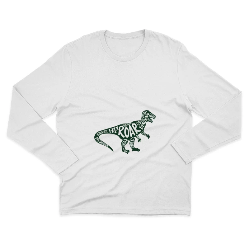 Dinosaure en typographie Homme Manches Longues T-Shirt