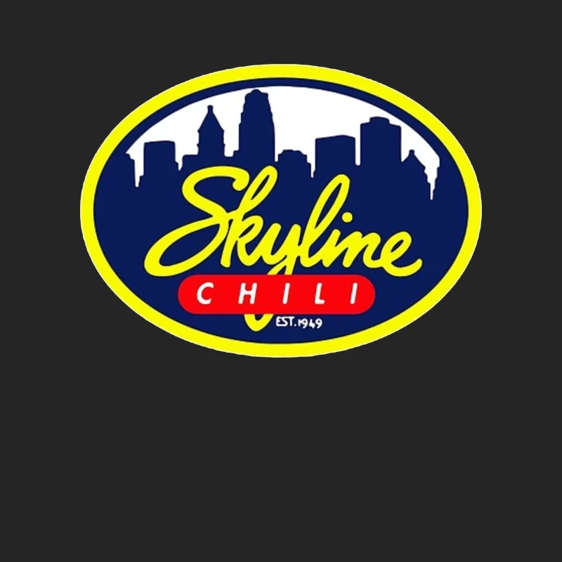 Skyline Chili Restaurant Brand Logo with Cincinnati Cityscape Female Pullover Sweatshirt