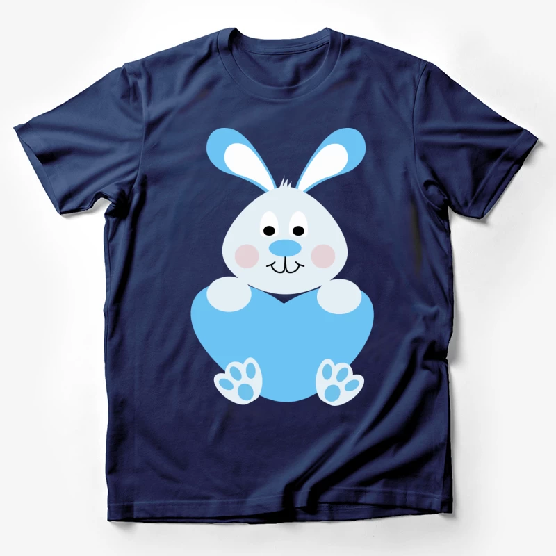 Lapin Bleu avec Coeur Homme T-Shirt