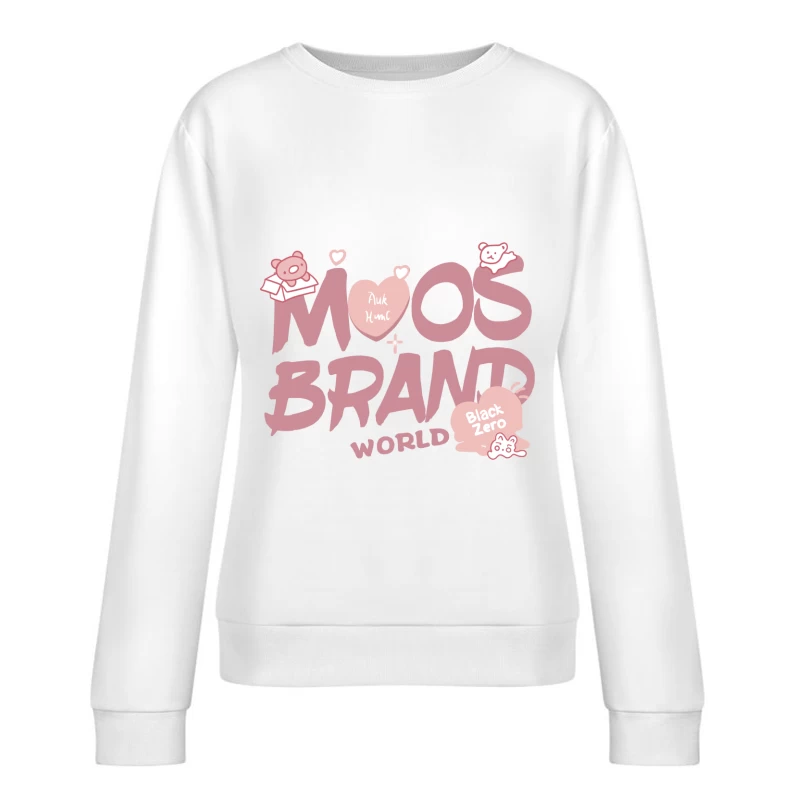 MOS BRAND Welt Design Damen Pullover Sweatshirt