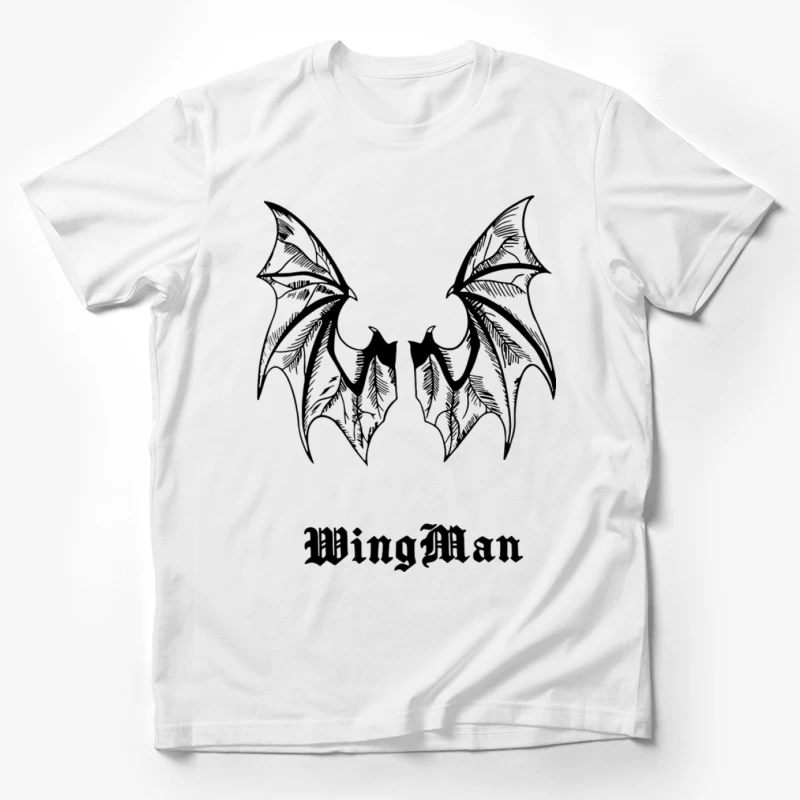 Fledermausflügel-Design mit Schriftzug Herren T-Shirt