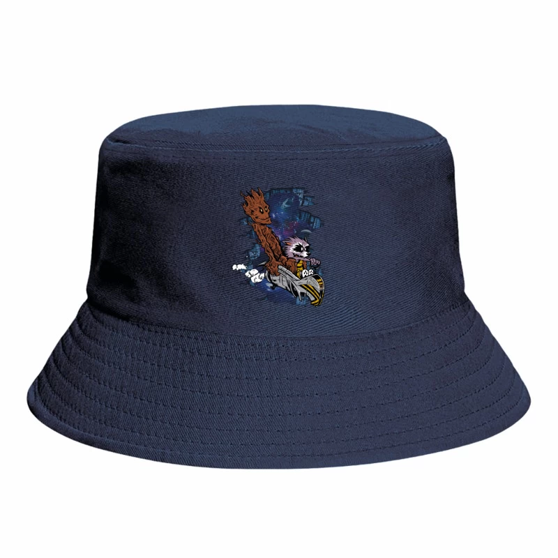 Galactic Warrior and Rebel Pilot in Deep Space Bucket Hat