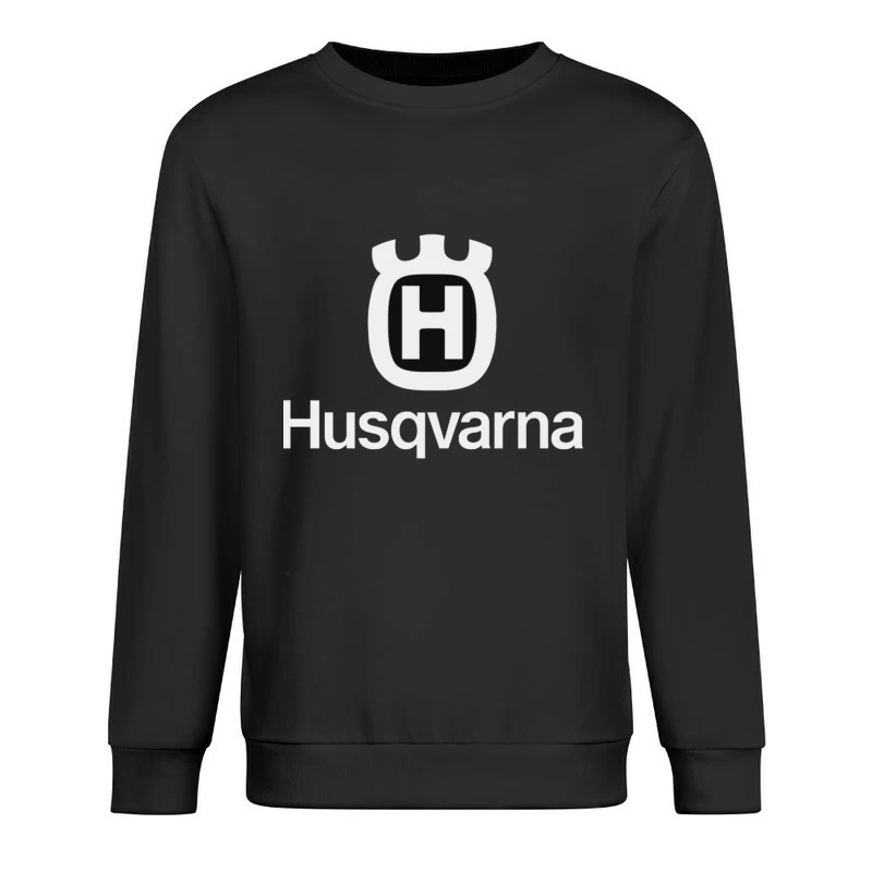 Husqvarna Brand Logo in Black and White Male Pullover Sweatshirt