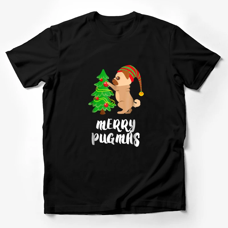Joyeux Noël avec Carlin et Arbre de Noël Homme T-Shirt