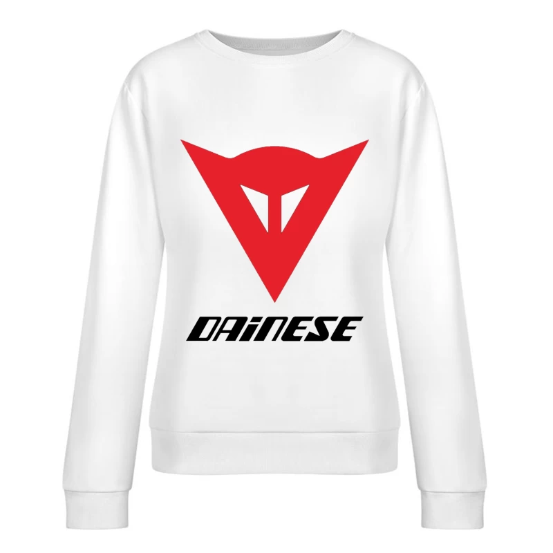 Dainese Motorcycle Gear Brand Logo in Red Female Pullover Sweatshirt