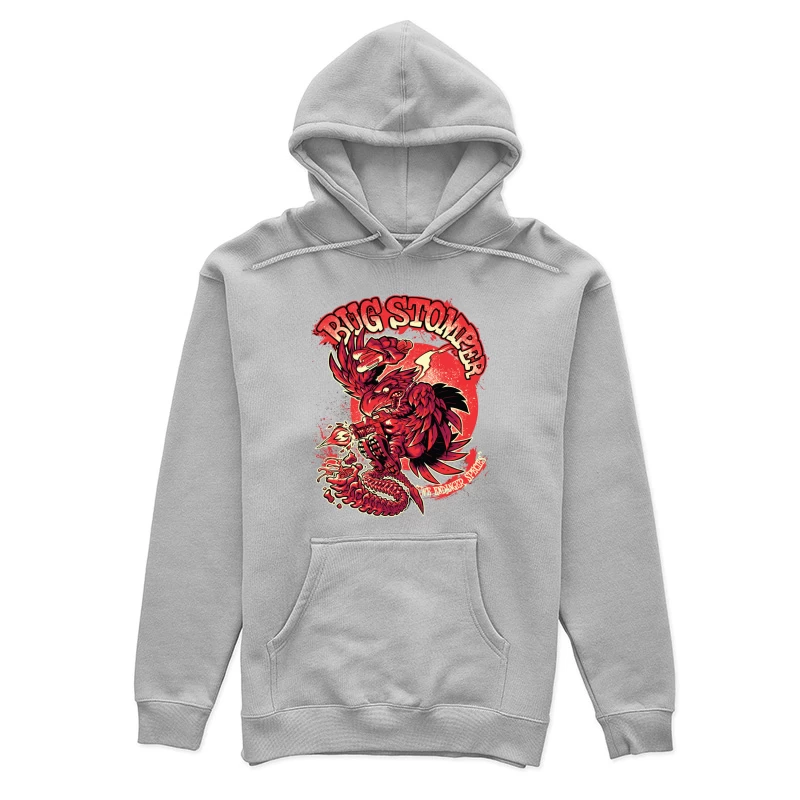 Fierce Cartoon Creature Artwork Female Pullover Hoodie