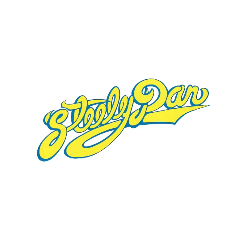 Steely Dan Classic Yellow Cursive Band Logo Travel Mug