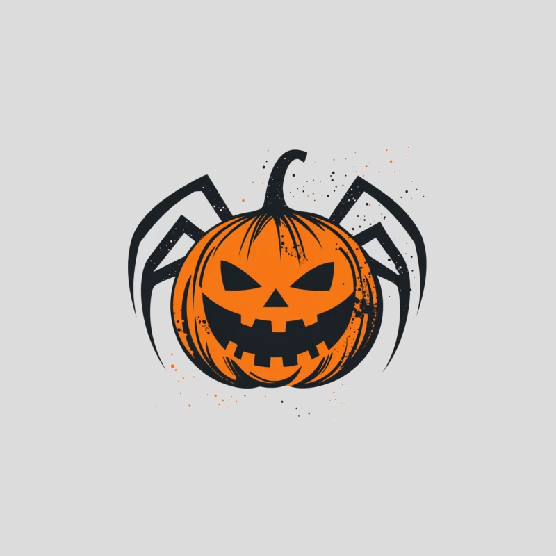 Spooky Spider Pumpkin: Halloween Jack-o'-Lantern Baseball Cap