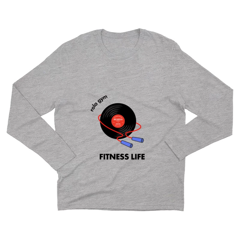 Springseil mit Schallplatte Herren Langarm T-Shirt