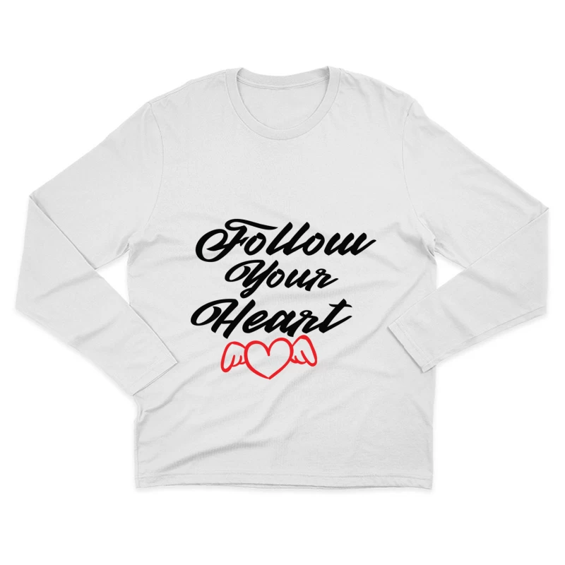 Suivez Votre Cœur avec des Ailes Homme Manches Longues T-Shirt
